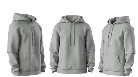 Mens Hoodie 3d Model