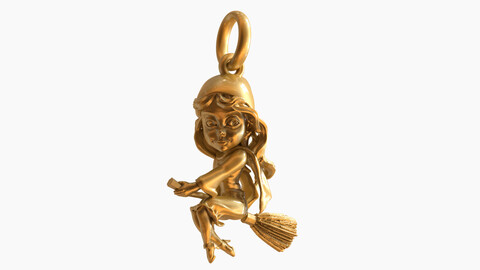 Little Witch Pendant 3D-print model file