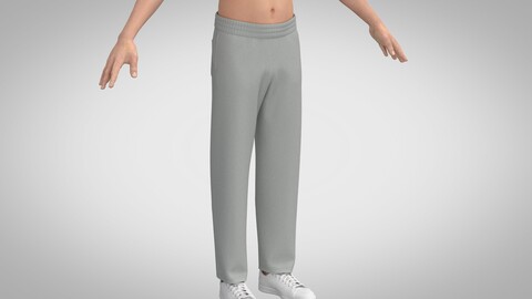 Sweatpants 3, Marvelous Designer, Clo +obj, fbx