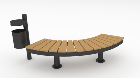 3D Model Bench Park 50