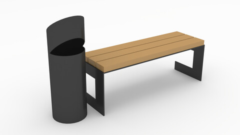 3D Model Bench Park 44