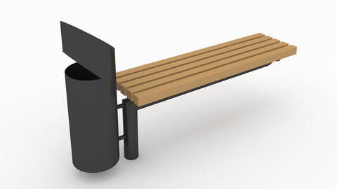 3D Model Bench Park 43