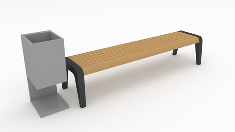 3D Model Bench Park 41