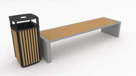 3D Model Bench Park 35