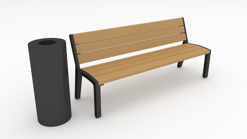 3D Model Bench Park 31