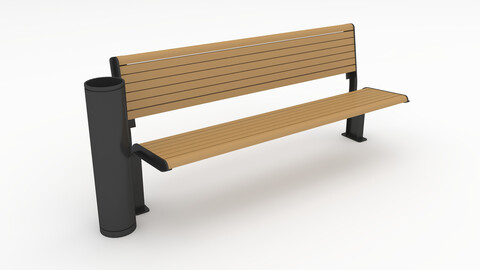 3D Model Bench Park 29