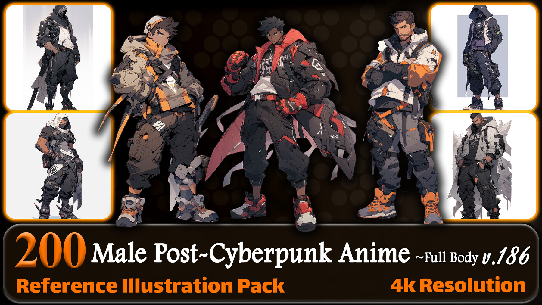 Anime Cyberpunk Character Portraits in 2D Assets - UE Marketplace