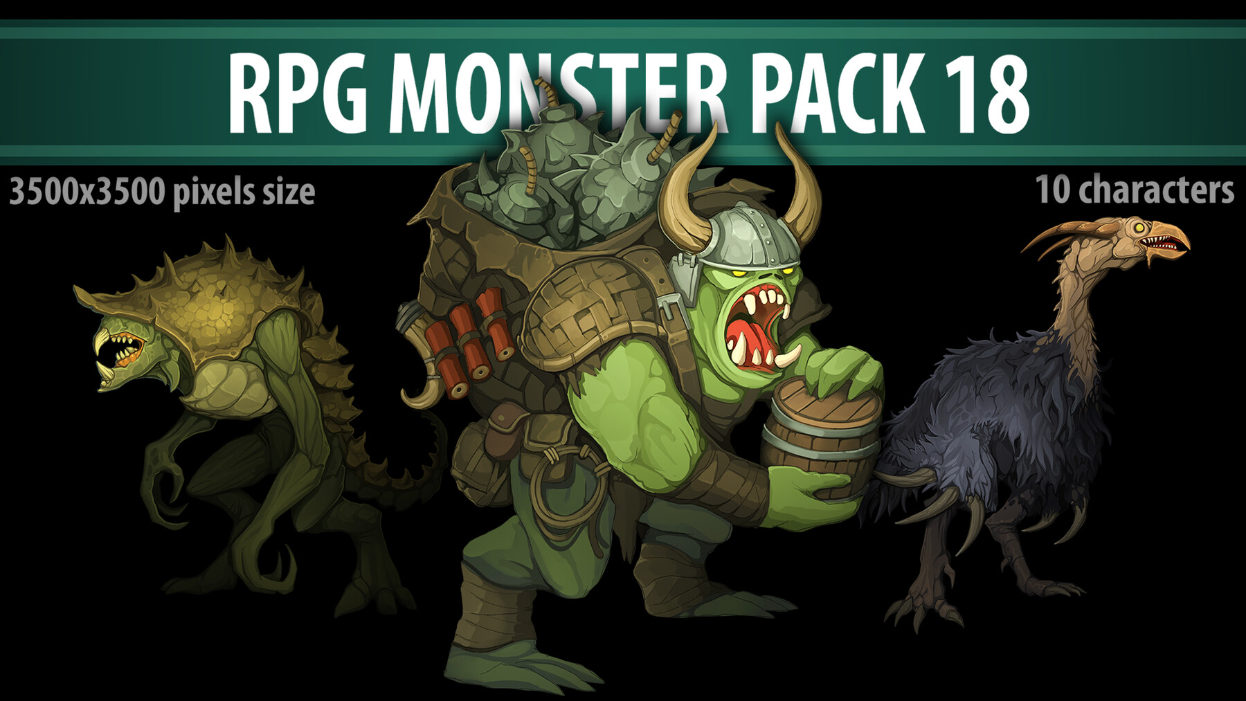 ArtStation - RPG Monster Pack 18 | Game Assets