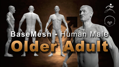 Human Male [ Body/Skin Basemesh ] Old Age