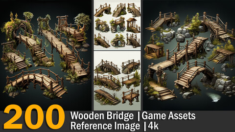 Wooden Bridge | Game Assets | Reference Images | 4K