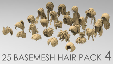 25 basemesh hair pack 4