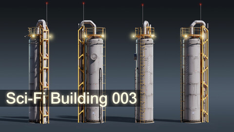 Sci-Fi Building 003 Industry-PBR