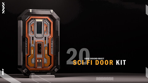 20 Futuristic Sci-Fi Door kitbash_vol.4