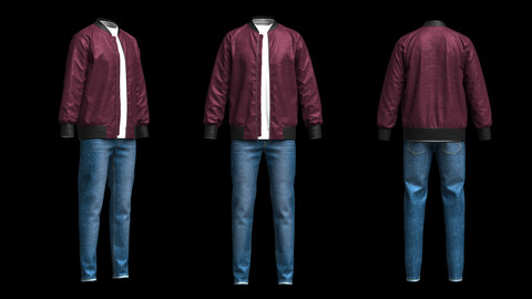 Men's Winter Outfit 3d Model