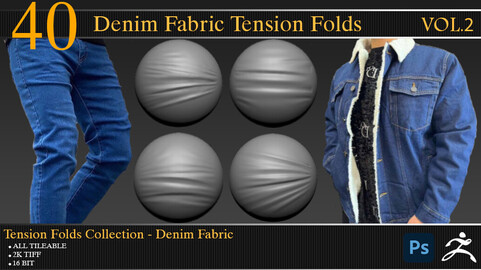 40 Denim fabric_Tension Folds Collection_ VOL.02