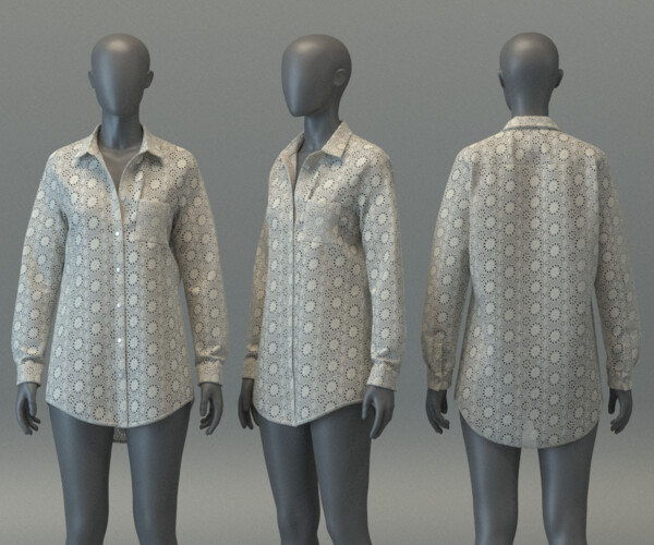 ArtStation - Eyelet Cover Up Shirt | Resources