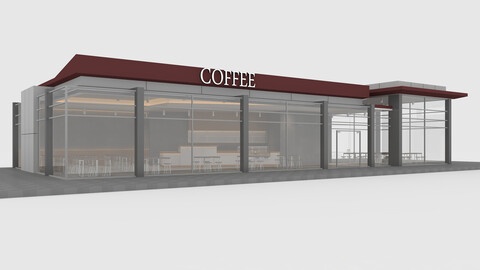 3D Model Cafe Modern 2