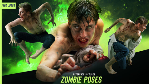 1400 Zombie Pose Reference Pictures