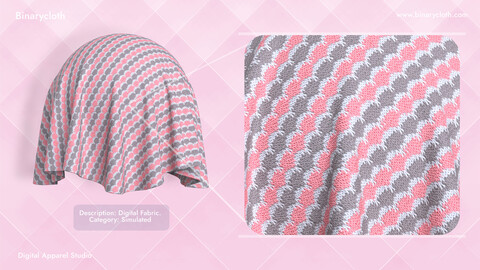 Simulated Knit Pink Colored Fabric SBCKSWE01696