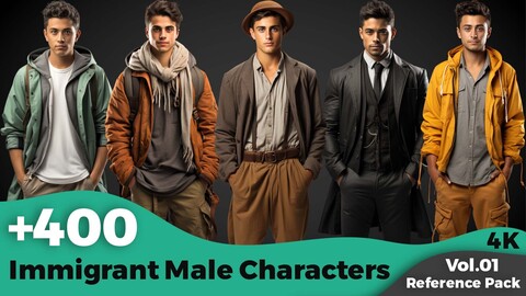 +400 Immigrant Male Character Concept (4k)