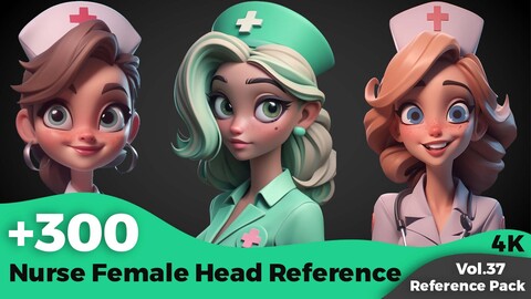 +300 Nurse Female Head Reference(4k)