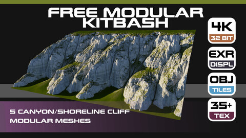 Canyon / Shoreline CLIFF | Modular kitbash assets