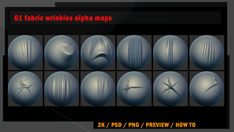 61 fabric wrinkles alpha maps