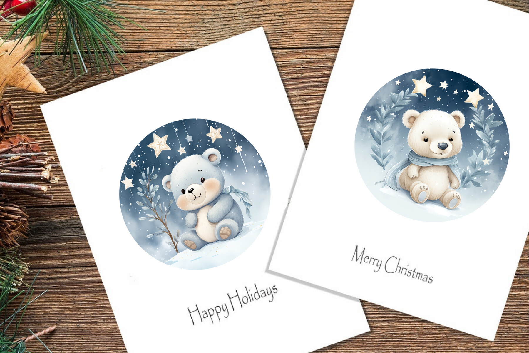 Holiday Polar Bear Stickers
