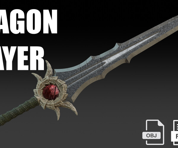 Dragon Sword, 3D CAD Model Library
