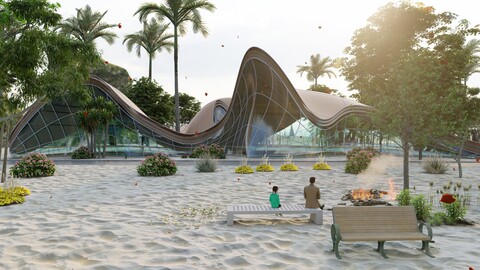 Futuristic Curvature Family Pavilion