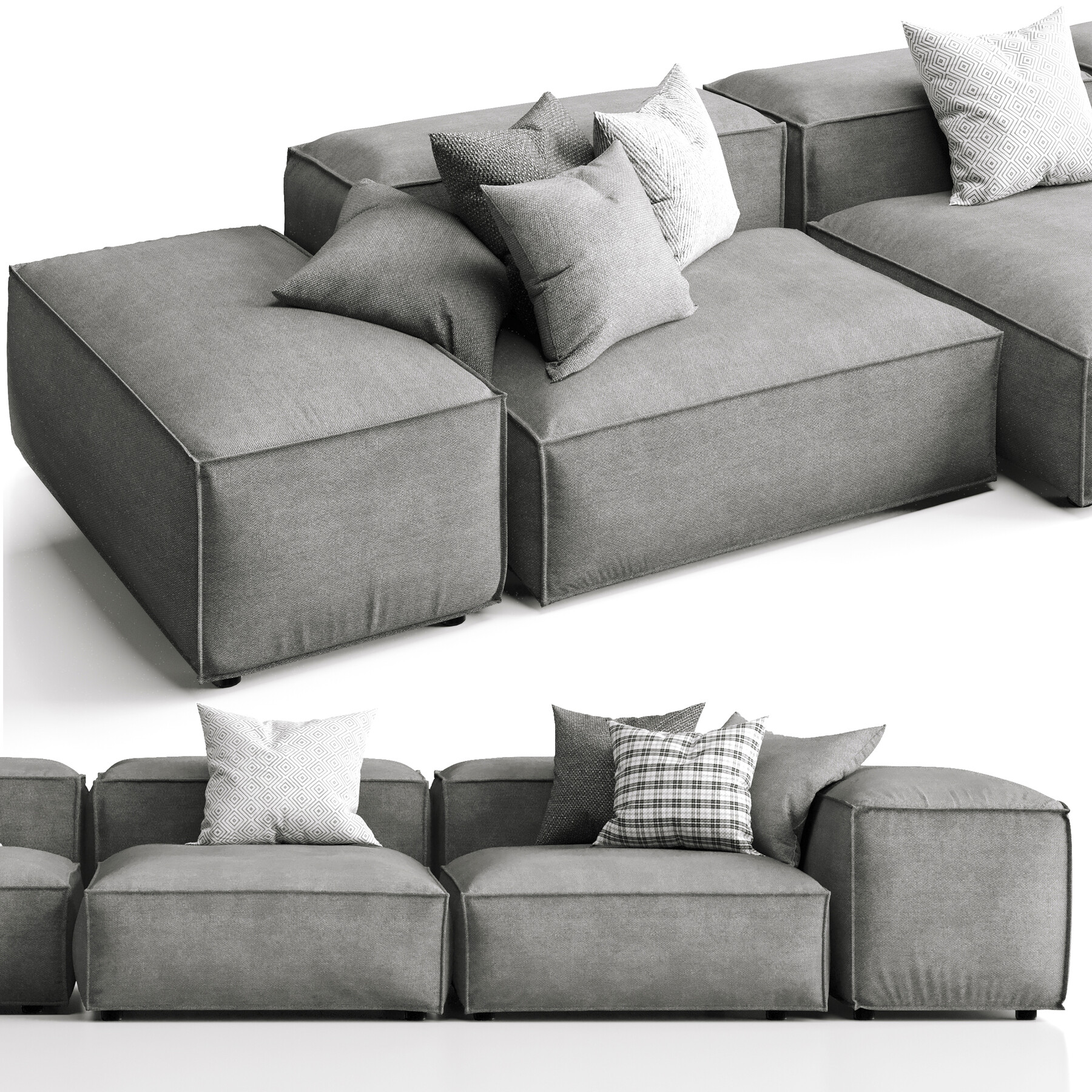 ArtStation - Living Divani Extra Soft Sofa Three Seater | Resources