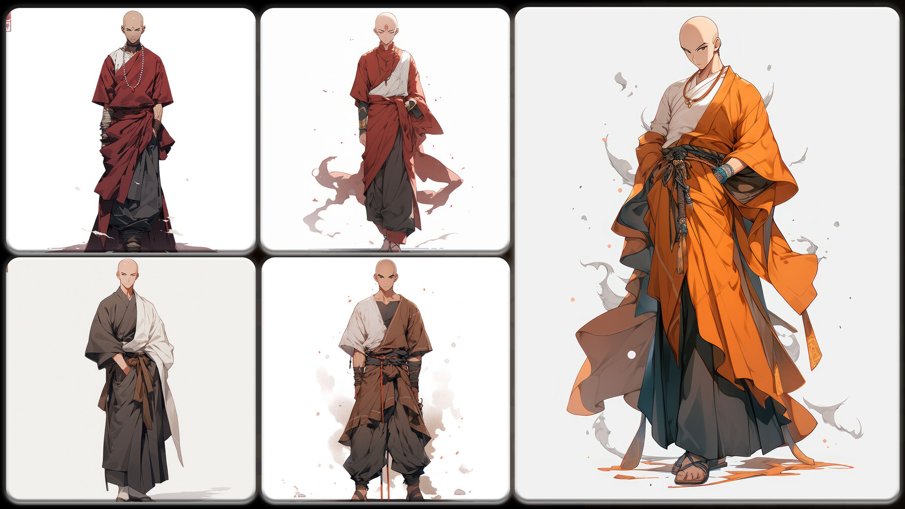 ArtStation - 200 Anime Male Monk (Full Body) Reference Pack | 4K | v.22 ...