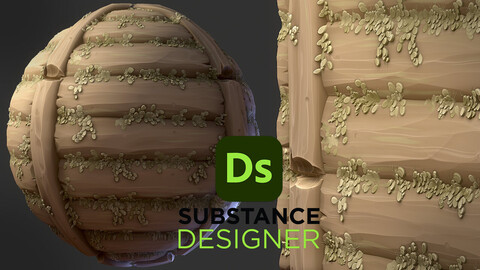 Stylized Wood Logs - Substance 3D Designer