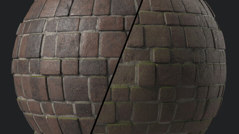 Stone Wall Materials 80- Slat Stone Wall | Sbsar Pbr 4k Seamless