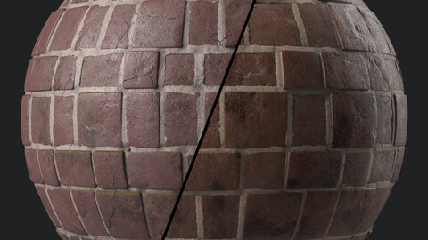 Stone Wall Materials 81- Slat Stone Wall | Sbsar Pbr 4k Seamless