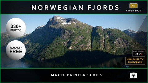 Nordic Norwegian Fjords and Mountains - Matte Painter series (Scandinavian PHOTO reference PACK)