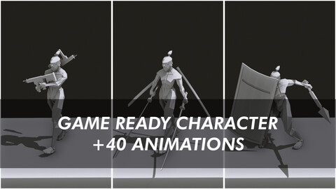 Game Ready Low Poly Character With More Than 40 Animations