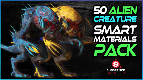 50 Skin Creature Alien Smart Material Pack