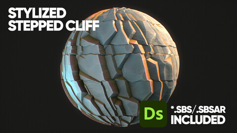 Stylized Stepped Cliff