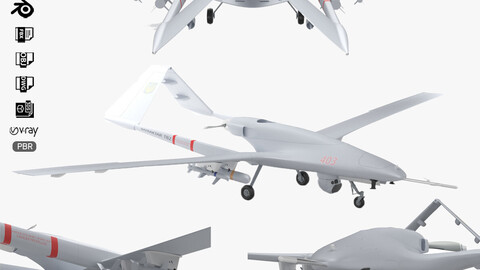 Bayraktar TB2 Ukraines Armed Forces Drone 3D Model