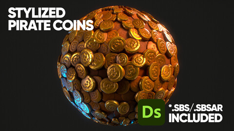 Stylized Pirate Coins