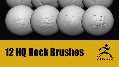 12 HQ Rock Brushes for ZBrush (Free)