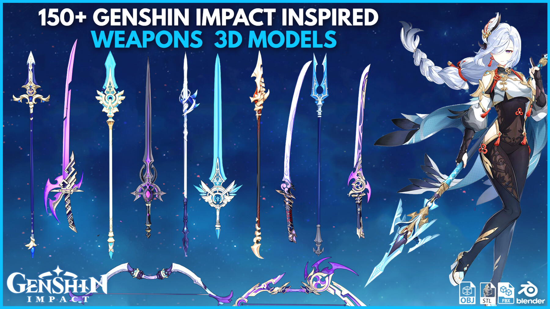 Texture Genshin Impact Sword Pack