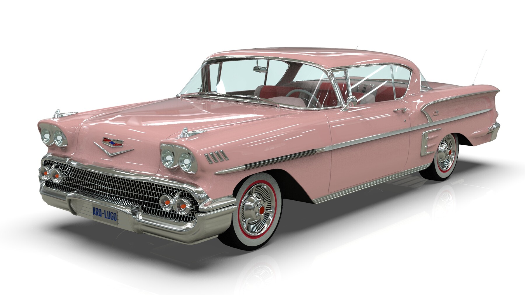 ArtStation - Chevrolet Impala Sport Coupe 1958 3D model | Game Assets