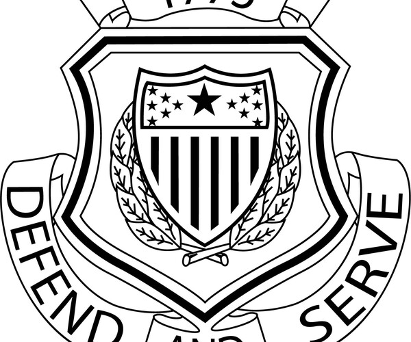 ArtStation - SERVEAND DEFEND1775 BADGE VECTOR FILE Black white vector ...