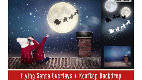 Flying Santa Overlays