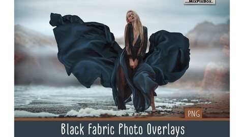 Black Fabric Photo Overlays