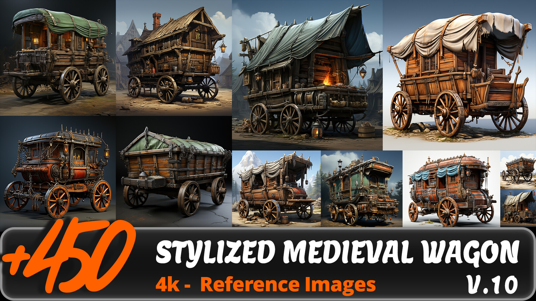 ArtStation - STYLIZED MEDIEVAL WAGON VOL. 10/ 4K/ Reference Image ...