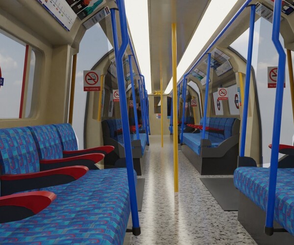 ArtStation - Animated London Underground Tube Train | Game Assets