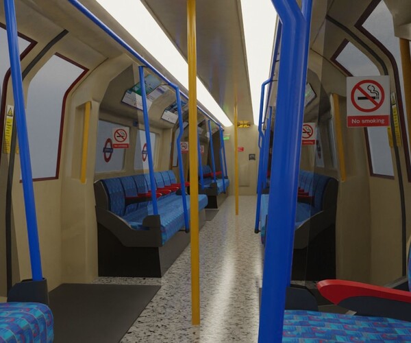 ArtStation - Animated London Underground Tube Train | Game Assets